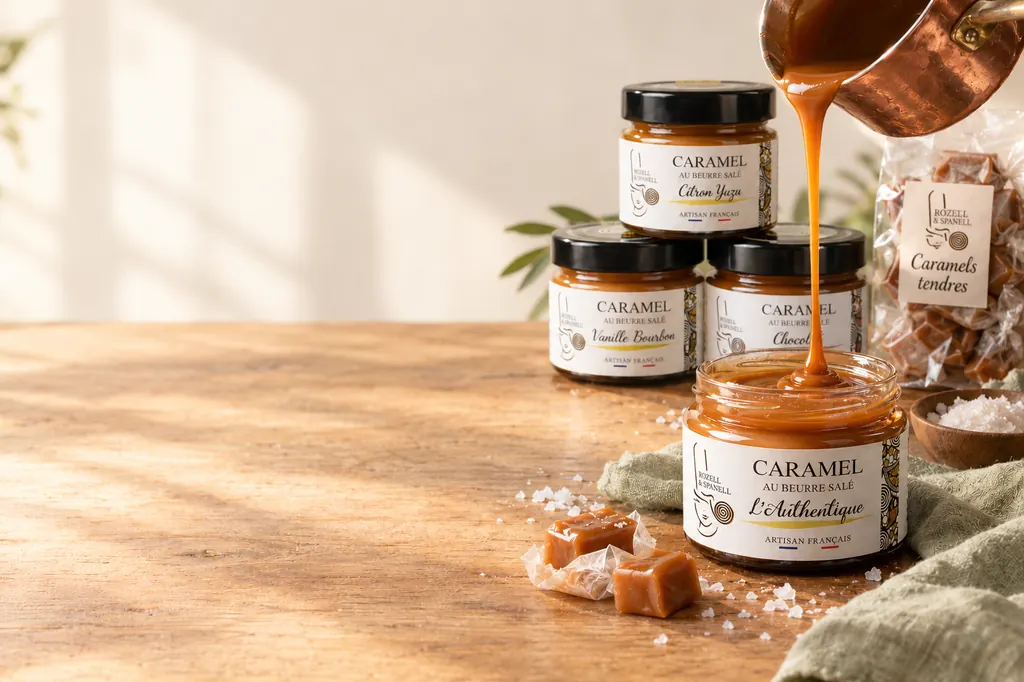 Les caramels au beurre salé Rozell & Spanell : L'Authentique, Vanille Bourbon, Chocolat et Citron Yuzu
